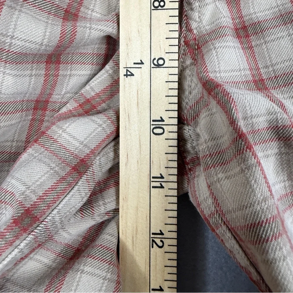 The North Face Alderson Plaid Shorts Mens 32 Tan Red Hiking Gorpcore